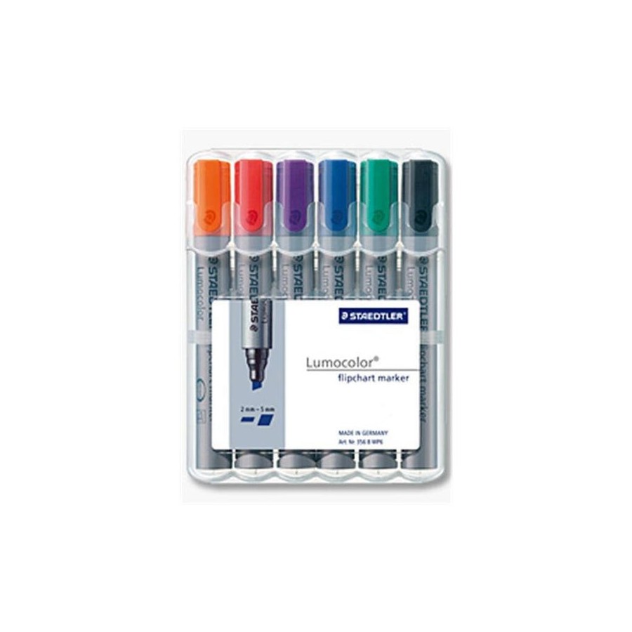 Rotulador para rotafolios staedtler lumocolor caja 6uds