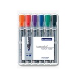 Rotulador para rotafolios staedtler lumocolor caja 6uds