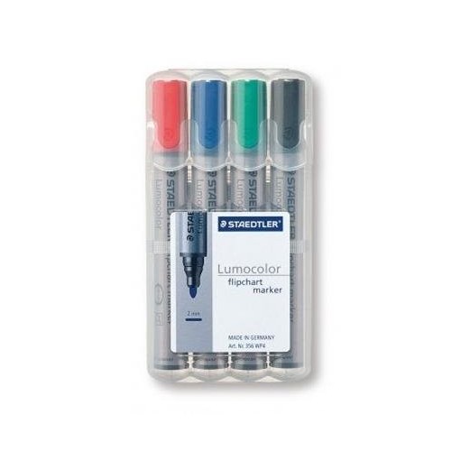 Rotulador para rotafolios staedtler lumocolor caja 4uds