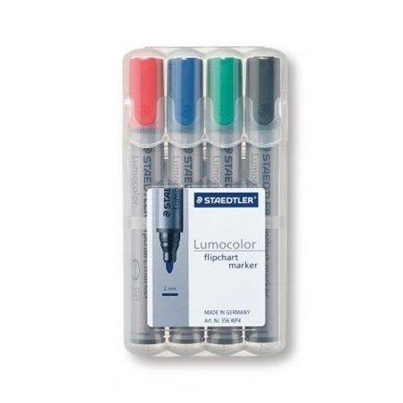 Rotulador para rotafolios staedtler lumocolor caja 4uds
