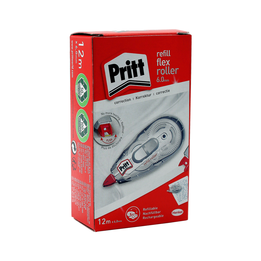 Rodillo flexible de recambio corrector pritt, ancho 6 mm, largo 12 m