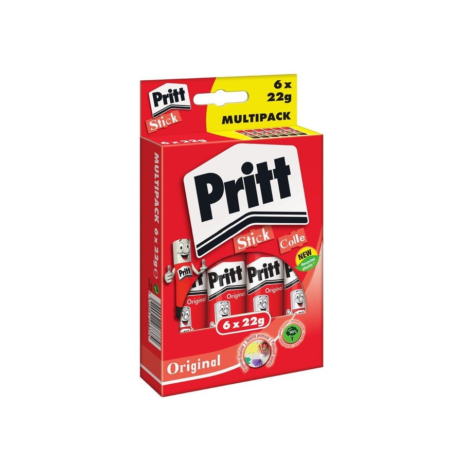 Pritt pegamento en barra multipack 6 st x 22g, 9h ps6bf