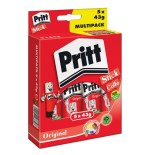 Paquete múltiple de barras de pegamento pritt 5 st x 43 g, 9h ps8bf
