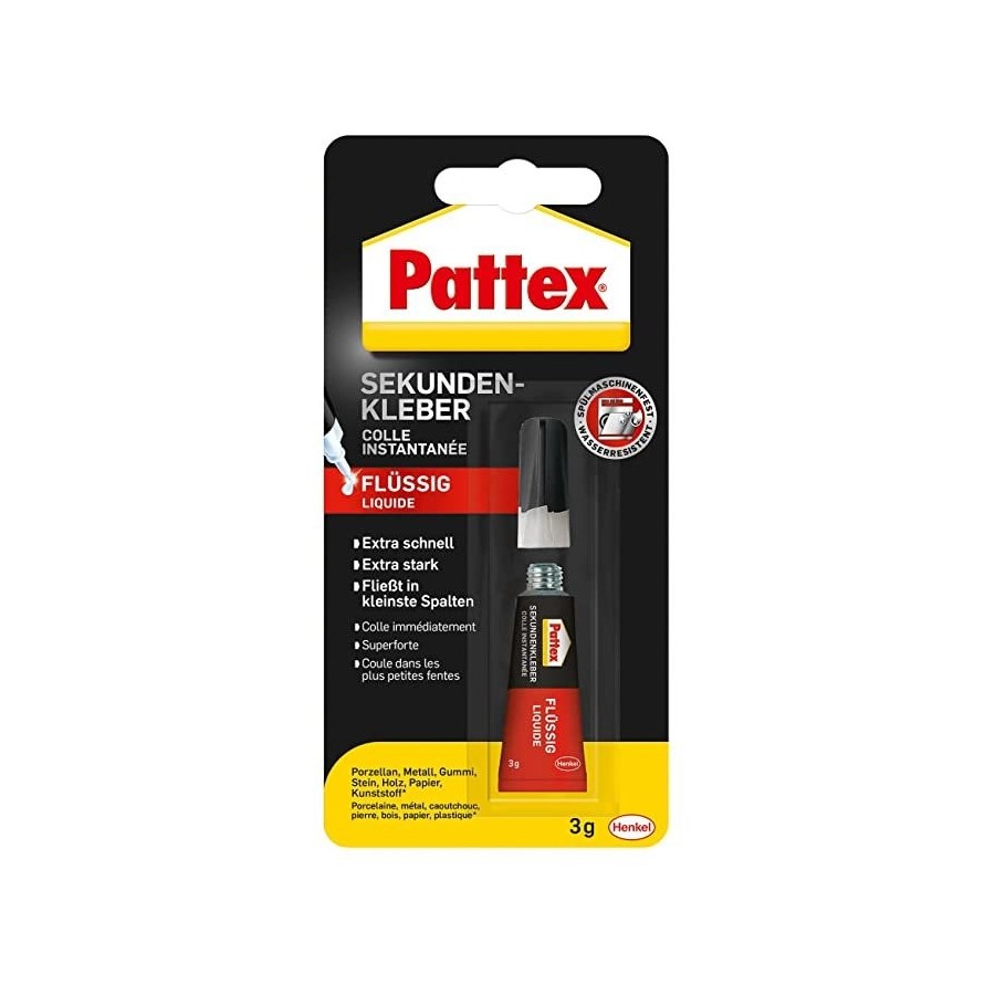 Pattex superglue classic liquid wa97, tubo con 3g