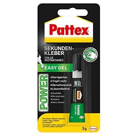 Superpegamento pattex power easy gel, tubo, 3g