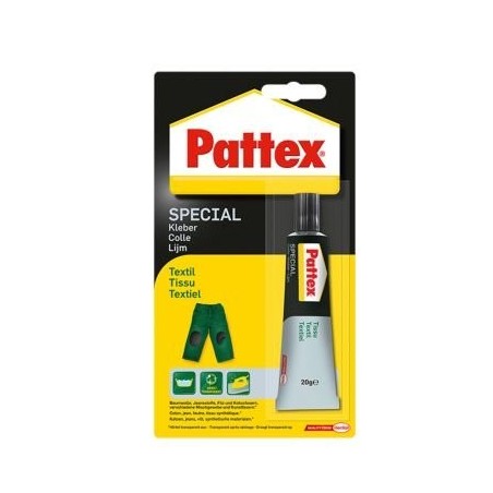 Pattex textil adhesivo especial, para tejidos, tubo, 20g