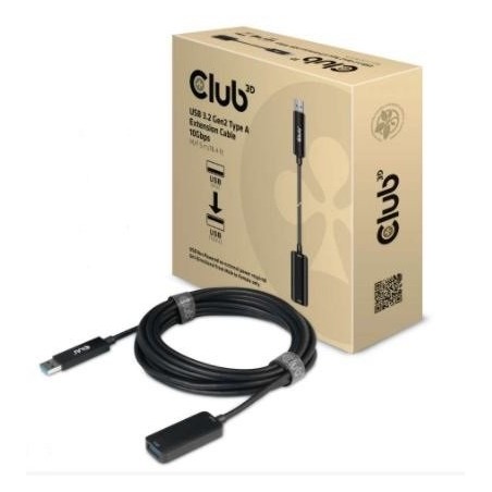 Club3d cac-1411 cable usb 5m (alargo) 3.2 gen 2 (3.1 gen 2) usb a negro