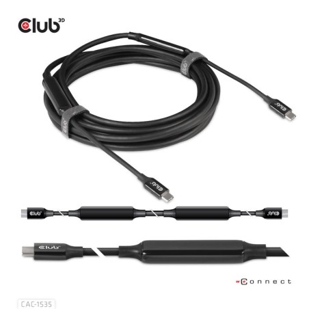 Cable de conexión club3d usb 3.2 tipo c  tipo c activo 5m m/m retail