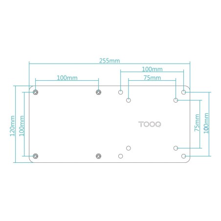 Tooq soporte vesa para mini pc - peso max 3kg - vesa 100x100 - negro
