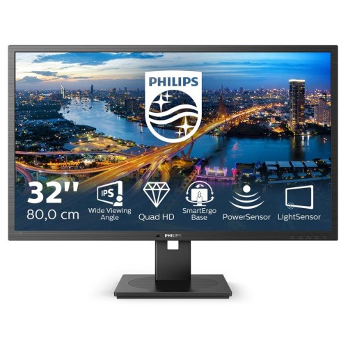 Monitor philips profesional 325b1l 31.5'/ qhd/ multimedia/ negro