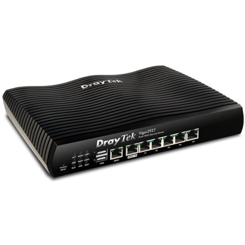 Draytek vigor 2927 vpn firewall router 1xrj-45 1gbps wan 5xrj-45 1gbps lan 2x usb 2.0