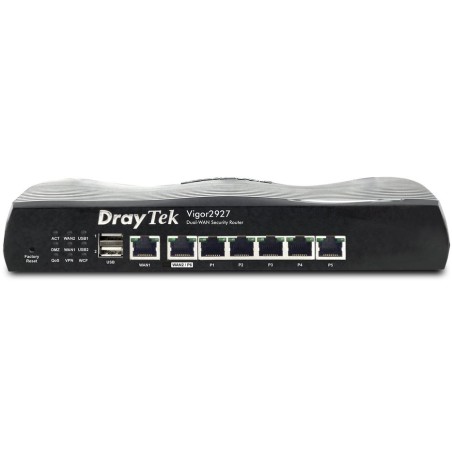 Draytek vigor 2927 vpn firewall router 1xrj-45 1gbps wan 5xrj-45 1gbps lan 2x usb 2.0
