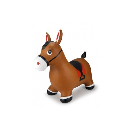 Caballo saltarín con bomba de aire marrón jamara