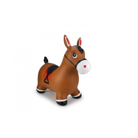 Caballo saltarín con bomba de aire marrón jamara