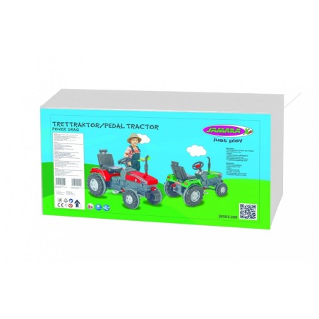 Tractor de pedal jamara power drag verde