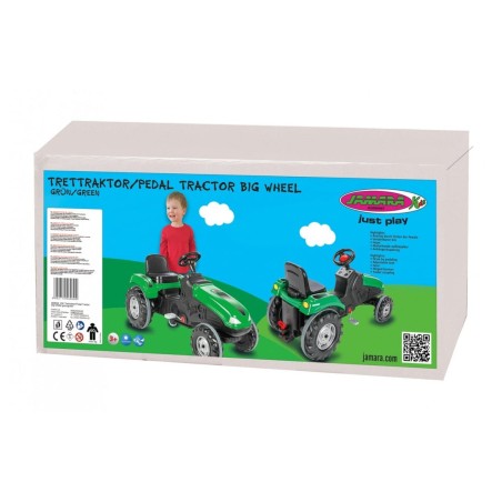 Tractor de pedal jamara rueda grande verde