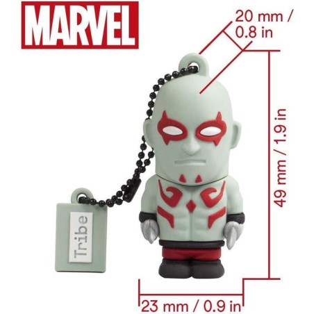 Pendrive tribe 2.0 16gb guerra galaxias drax
