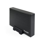 Tooq carcasa externa hdd 3.5" sata usb 3.0 con soporte - negro