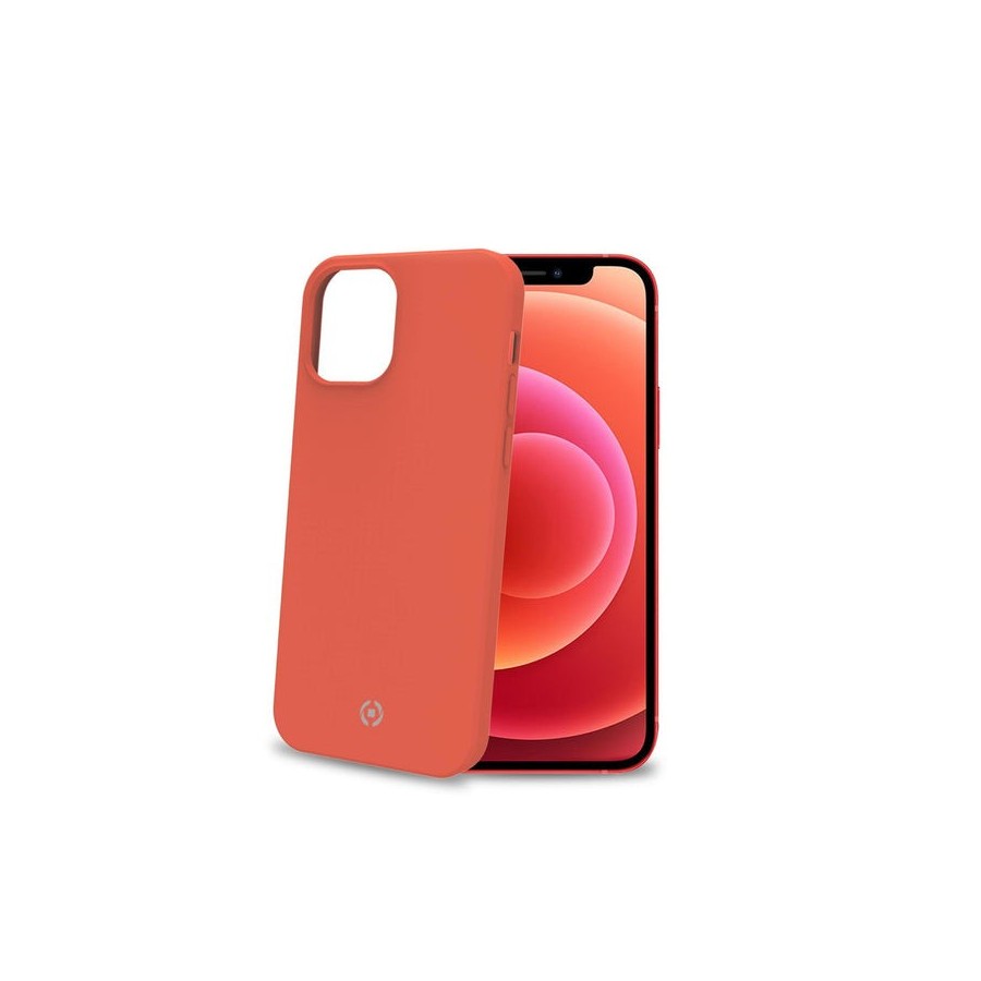 Funda celly cromo iphone 12 mini naranja