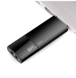 Memoria silicon power usb ultima u05 8gb usb 2.0 negro