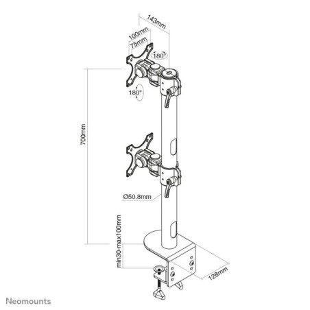 Soporte newstar tis 17"-49" 2tft 2gelenke schw. max.15kg fpma-d960dv