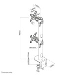 Soporte newstar tis 17"-49" 2tft 2gelenke schw. max.15kg fpma-d960dv