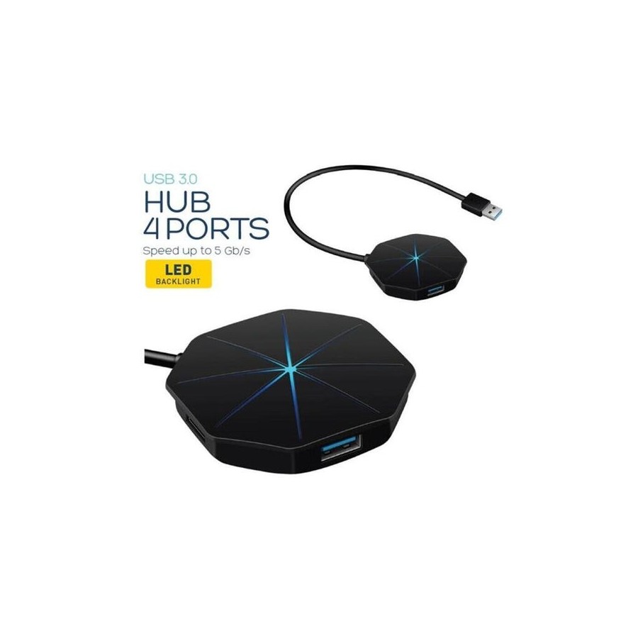 Platinet hub usb 3.0 4-puertos luz led