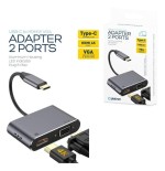Platinet adaptador usb type-c a hdmi 4k + puerto vga