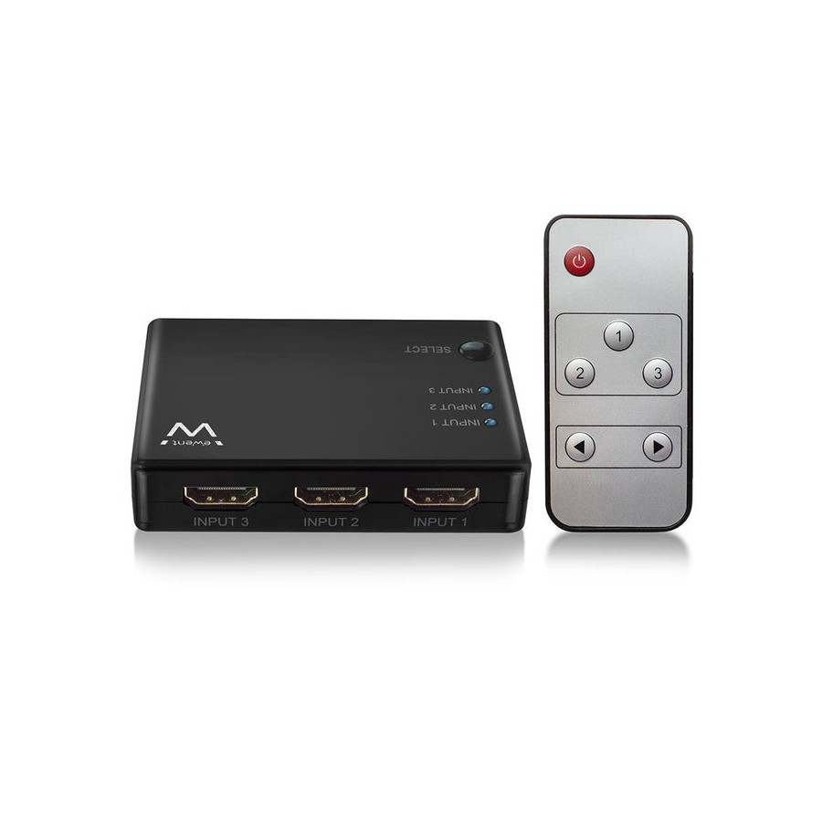 Ewent ew1282 switch hdmi 4k 3x1con mando distancia