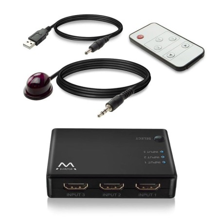 Ewent ew1282 switch hdmi 4k 3x1con mando distancia