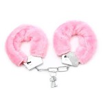 Esposas de metal para muñecas con pelo rosa
