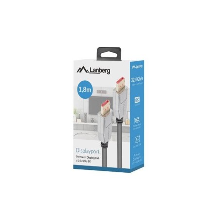 Lanberg ca-dpdp-20cu-0018-bk cable displayport 20 pin v1.4 1.8m 8k