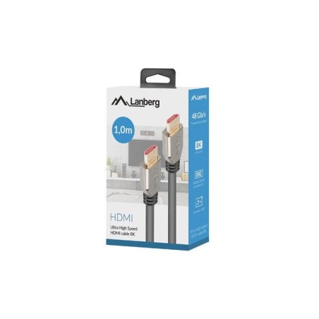 Lanberg ca-hdmi-30cu-0010-bk cable hdmi 1m  8k 60hz