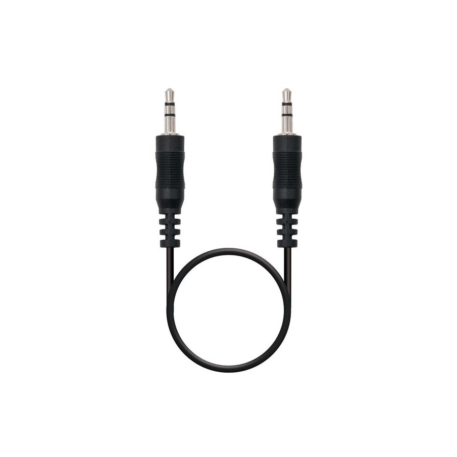 Nanocable cable audio estereo jack 3.5mm macho a jack 3.5mm macho 1.50m - negro