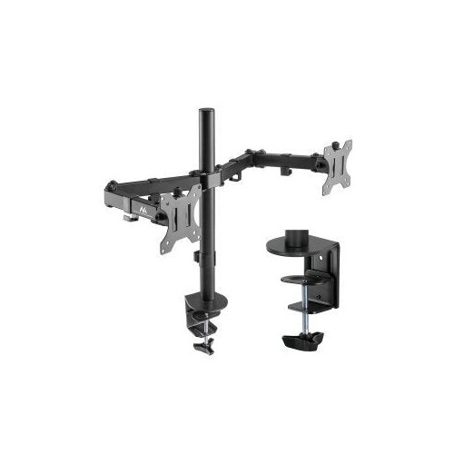 Soporte de sobremesa maclean para 2 monitores lcd mc-884