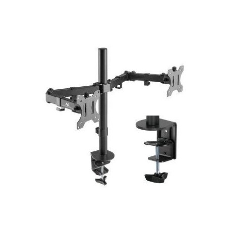 Soporte de sobremesa maclean para 2 monitores lcd mc-884