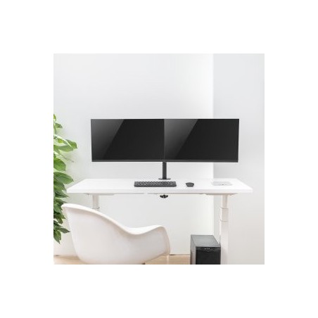 Soporte de sobremesa maclean para 2 monitores lcd mc-884