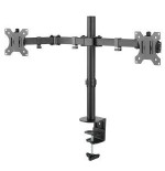 Soporte de sobremesa maclean para 2 monitores lcd mc-884