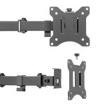 Soporte de sobremesa maclean para 2 monitores lcd mc-884