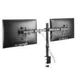Soporte de sobremesa maclean para 2 monitores lcd mc-884