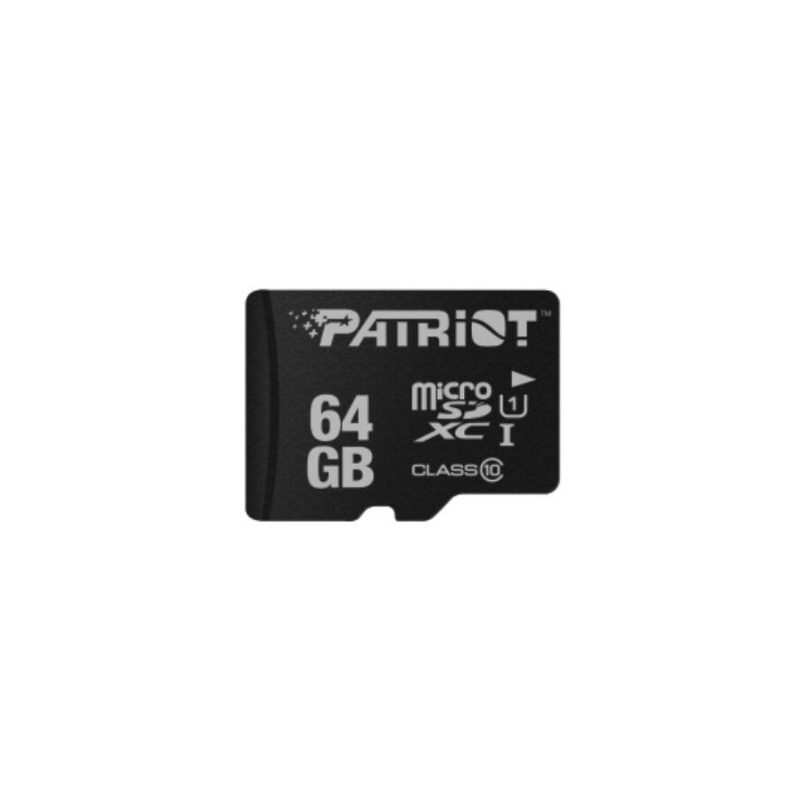 Micro sd patriot 64gb microsdhc card lx series uhs-i/class 10