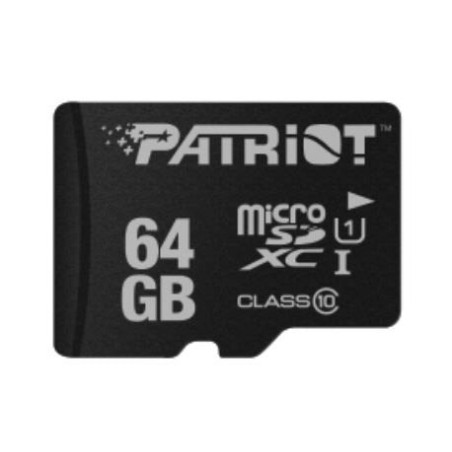 Micro sd patriot 64gb microsdhc card lx series uhs-i/class 10