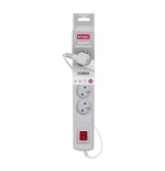 Activejet acp-5gn 3m sz base múltiple 5 salidas ac interior gris