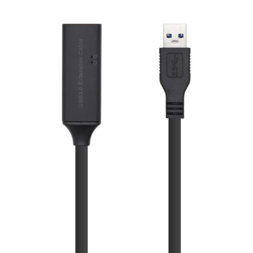 Aisens cable usb 3.0 prolongador con amplicador - tipo a/m-a/h - 5m - negro