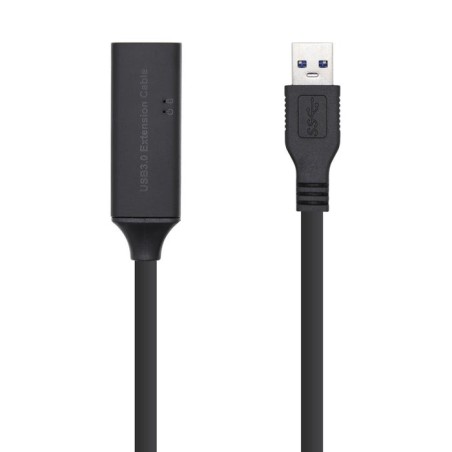 Aisens cable usb 3.0 prolongador con amplicador y alim - tipo a/m-a/h - 10m - negro
