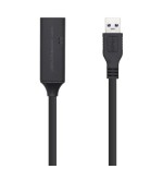 Aisens cable usb 3.0 prolongador con amplicador y alim - tipo a/m-a/h - 10m - negro