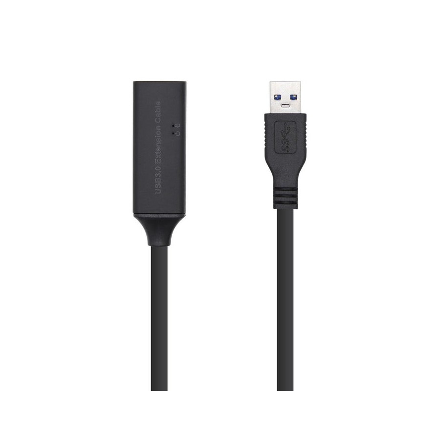 Aisens cable usb 3.0 prolongador con amplicador y alim - tipo a/m-a/h - 15m - negro