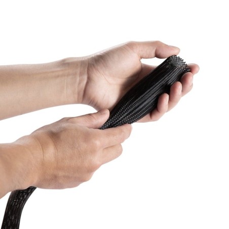 Aisens organizador de cable poliester 20mm - 1m - negro