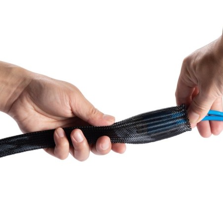 Aisens organizador de cable poliester 20mm - 1m - negro