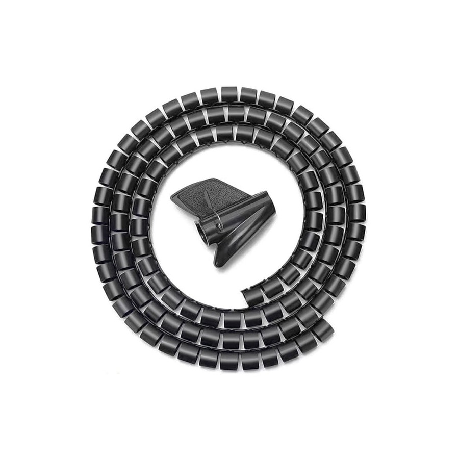 Aisens organizador de cable en espiral 25mm - 1m - negro